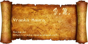 Vranka Maura névjegykártya